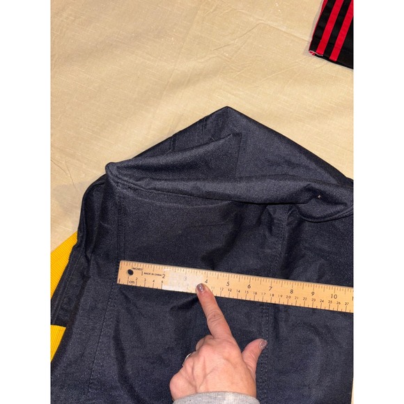 Nautica Navy Blue Yellow Duffle Bag Gym Travel Weekender Large Duffel - Picture 6 of 14